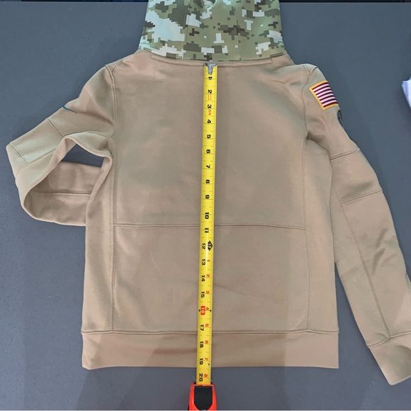 MIAMI DOLPHINS NFL ONFIELD KIDS HOODIE SALUTE TO SERVICE AMERICA PROUD 140-150cm - Picture 9 of 11